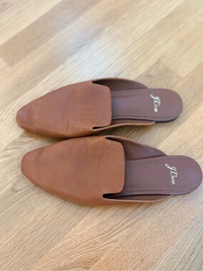 J. Crew Brown Leather Slip-On Flats